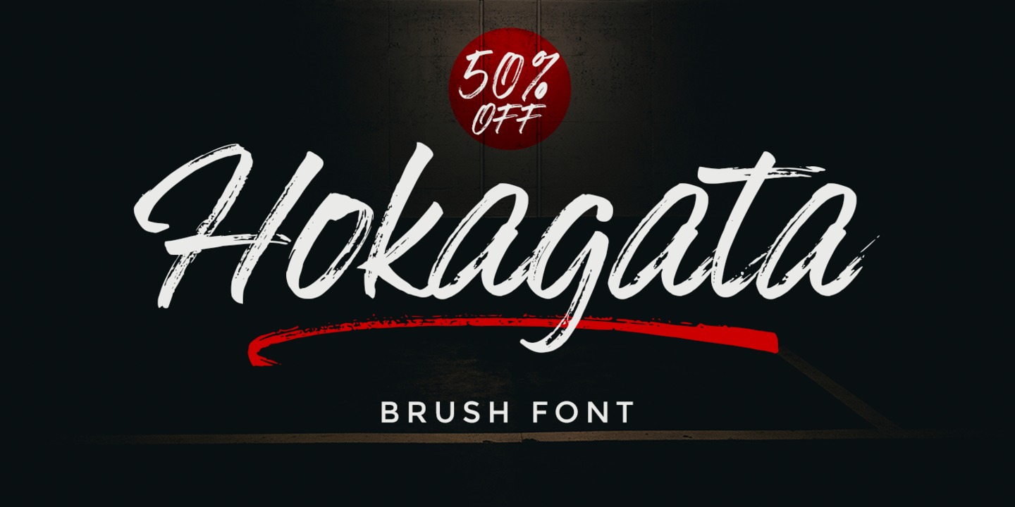 Hokagata Brush Font